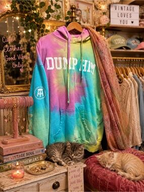 Barstool 'Dump Him' Tie-Dye Hoodie - Pastel Rainbow call her daddy